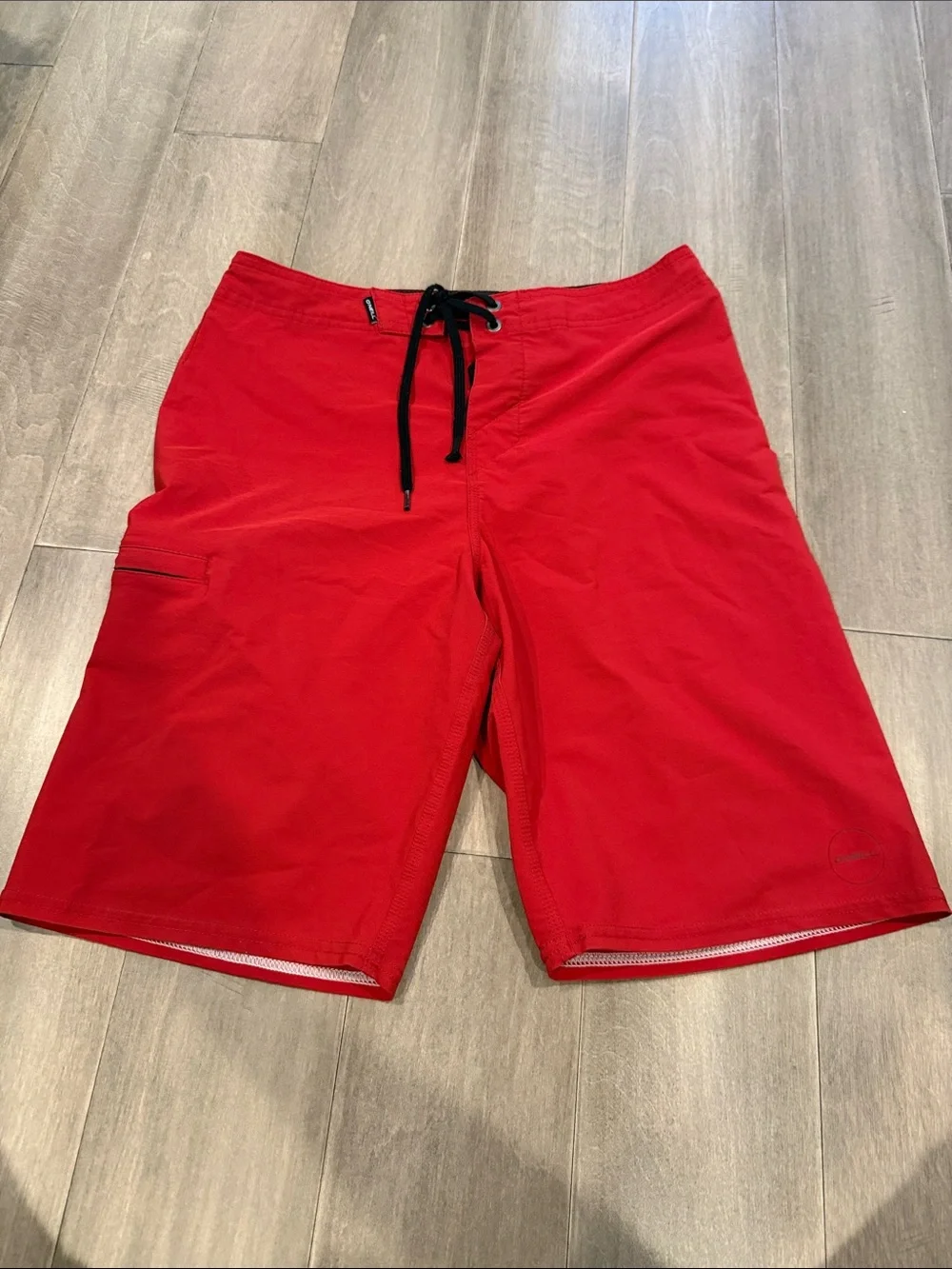 Quiksilver Gray Rash Guard with Red Boardshorts